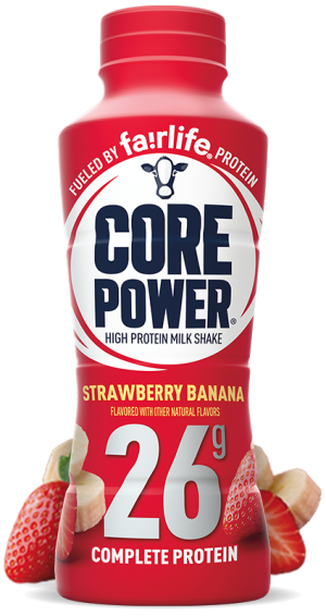 Strawberry Banana High Protein Milkshake