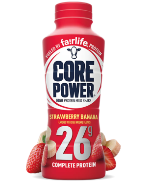Strawberry Banana High Protein Milkshake